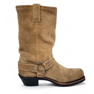 Frye Harness 12R Tan Suede Boots Size 10 New